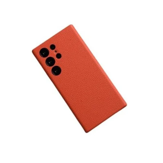 Melkco Origin Series Premium Leather Regal Snap Magsafe Cover For Samsung  S24 Ultra  - Orange